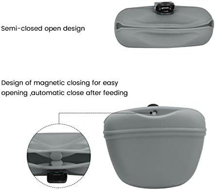 AUDWUD Silicone Dog Treat Pouch with Clicker Magnetic Closure Secure Clip - Image 3