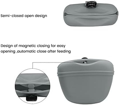 AUDWUD Silicone Dog Treat Pouch with Clicker Magnetic Closure Secure Clip - Image 3