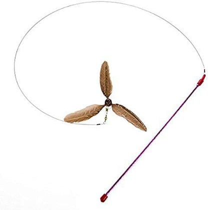 GoCat Da Purr-Peller Cat Toy, A Feather Propeller That Spins as it is Guided Through The Air, All Breed Sizes by GoCat