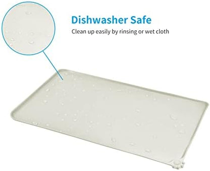 AUDWUD Silicone Waterproof Dog Cat Pet Feeding Mats,Anti-Slip Pet Bowl Mats,Pet Feeding Mat - Image 5