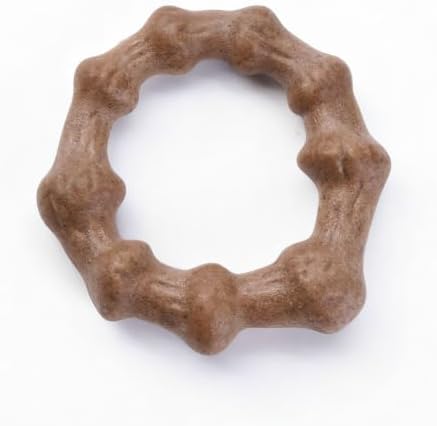 MECOOL Durable Nylon Dog Chew Toy – Bacon Flavored Ring Shape for Aggressive Chewers, Tough Interactive Fetch & Tug Toy for Medium Large Dogs, Long-Lasting Flying Disc Alternative by MECOOL