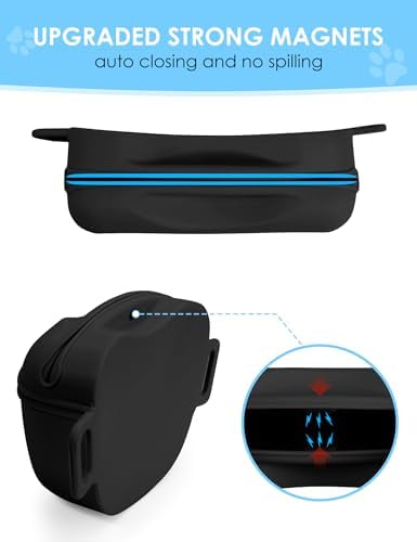 heouvo 1.67 Cup Magnetic Dog Treat Pouch with Training Clicker (Black) - Image 4