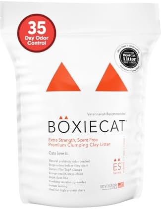 Boxie Extra Strength Clumping Cat Litter Multi Cat 35 Day Odor Control 16lb by Boxiecat
