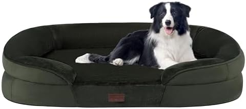 Dwanton Orthopedic Waterproof Large Dog Bed Sofa, Gel Memory Foam, 38" by DWANTON
