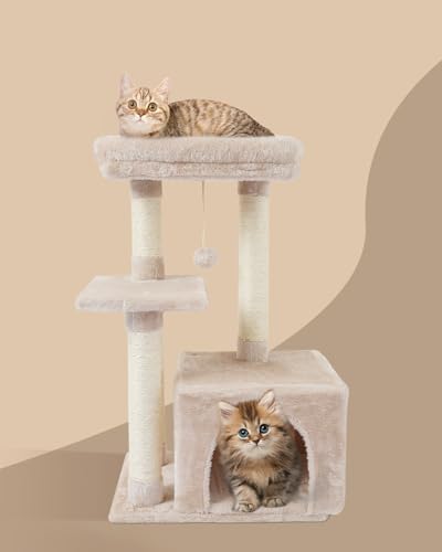 Cute Cat Tree Kitten Cat Tower Condo Cat Furniture Sisal Scratching Posts B - Image 5