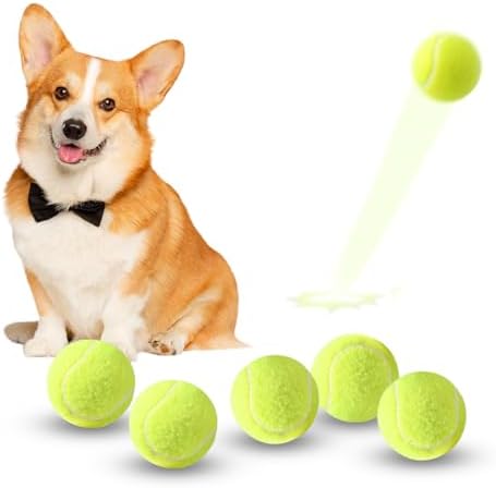 ZIYIZE Mini Tennis Balls, 6 Pack 2 inch Dog Tennis Balls, Easy Catching Pet Playing Ball for 2 inch Dog Ball Launcher by ZIYIZE