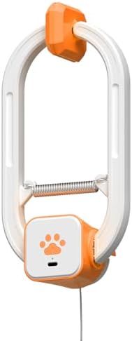 Interactive cat toy, Electric cat teaser, Door clip, 2 Motion modes,Orange by HAPPYCODE