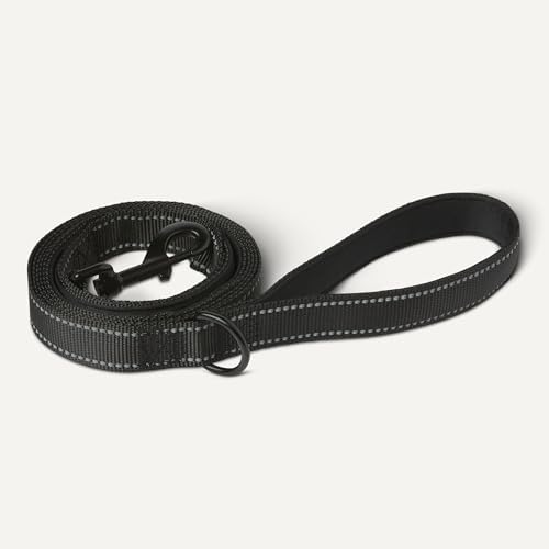 Amazon Basics Dog Leash, 6ft with 2 Comfortable Dual Padded Handles for Traffic Control, Highly Reflective Leashes for Large & Medium Dogs, Night Safety, Easy Snap Hook, Black - Image 4