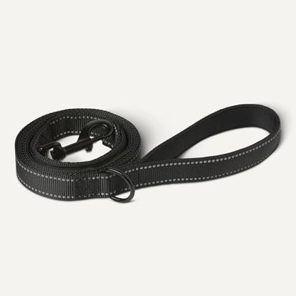 Amazon Basics Dog Leash, 6ft with 2 Comfortable Dual Padded Handles for Traffic Control, Highly Reflective Leashes for Large & Medium Dogs, Night Safety, Easy Snap Hook, Black - Image 4