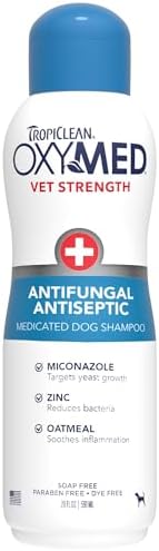 TropiClean OxyMed Medicated Antifungal and Antiseptic Dog Shampoo, 20oz by TropiClean