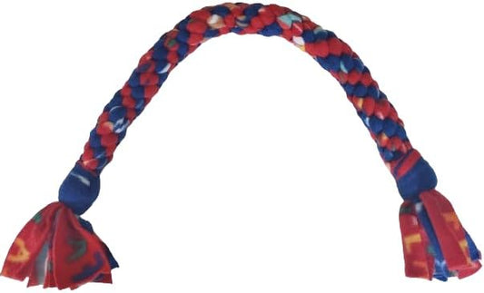 Dog Puppy Tug Pull Toy Rope Play Durable Interactive Entertaining Heavy Duty Fleece Square Braid by Knots SO Fast (Red)