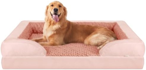 INVENHO Orthopedic Dog Beds Large Sized, XL Washable Dog Sofa with Egg-Crate Foam, Waterproof Lining and Non-Skid Bottom by INVENHO