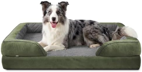 INVENHO L Plus Orthopedic Dog Bed for Large Dogs, Washable Dog Sofa with Egg-Crate Foam, Waterproof Lining and Non-Skid Bottom by INVENHO