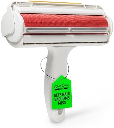 ChomChom Roller & Rake – Reusable Pet Hair Removal Roller with Rake Attachment for Cat & Dog Fur on Furniture, Couch, Carpet, Car, Rugs, Bedding & More– Portable, Eco-Friendly by ChomChomRoller