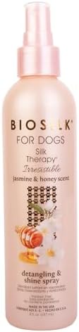 BioSilk Irresistible Detangling and Shine Dog Spray, Jasmine Honey, 8 Fl Oz by BioSilk