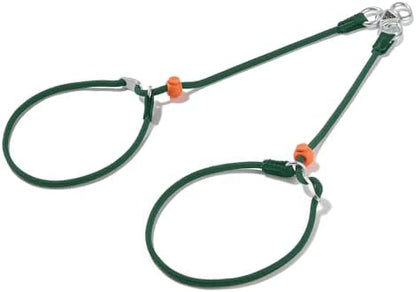 Howgo Slip Lead Leash 2 Dogs, Tangle-Free 360 Swivel(Green,No Handle) by HOWGO