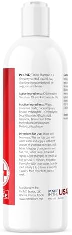 Pet MD Topical Shampoo for Dogs, Cats & Horses - Soap & Paraben Free - 16oz - Image 6