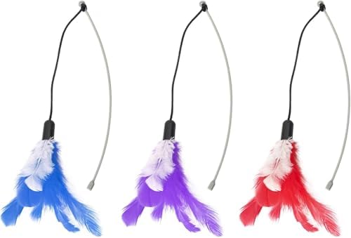 DOEL Replacement Feather Wand for Cat Toys Automatic Electric Tumbler Cat Exercise Toy for Play Kitten Teaser Feather by DOEL