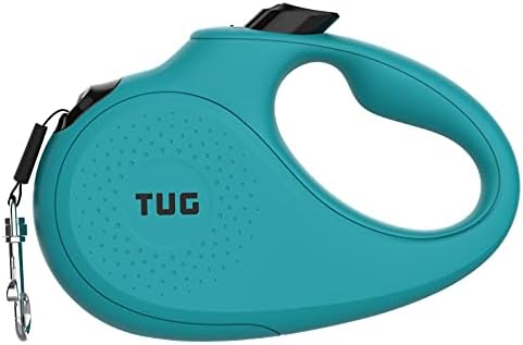 TUG Monochrome 360° Tangle-Free Retractable Dog Leash | 16 ft Strong Nylon Tape (Small, Aqua) by TUG
