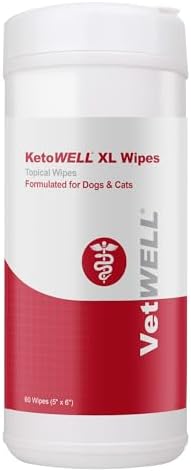 VetWELL KetoWELL XL Topical Wipes for Dogs & Cats - 60ct by VetWELL