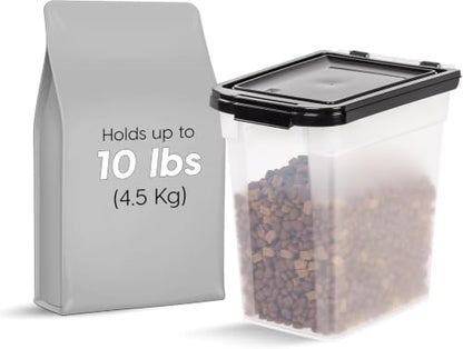 IRIS USA Dog Food Storage Container, Up to 10 lbs, Clear/Black, Made in USA - Image 4