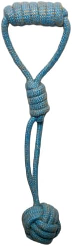 TugBud Dog Toy – 18" Organic Hemp Rope Toy for Fetch and Tug Play
