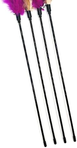 4 PCS Interactive Cat Teaser Wand - 20" Long Wand with Loud Bell for Cat and Kitten - Image 4