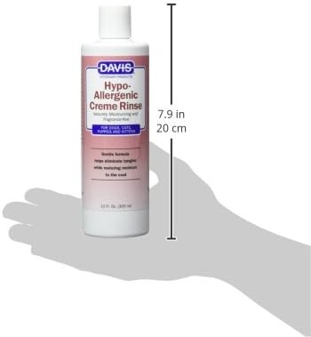 Davis Manufacturing Hypoallergenic Pet Crème Rinse, 12 oz, White (HCR12) - Image 2