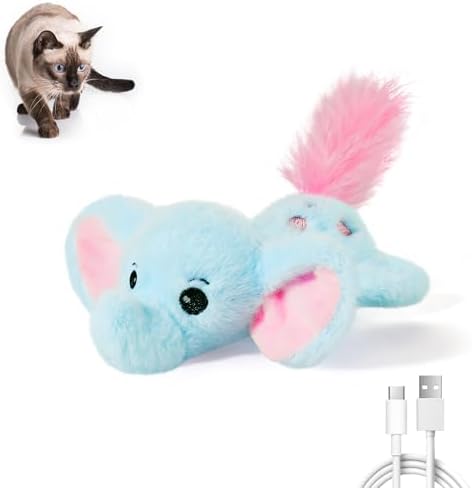 Potaroma Cat Toys Flapping Elephant, Touch Activated Interactive Kicker by Potaroma
