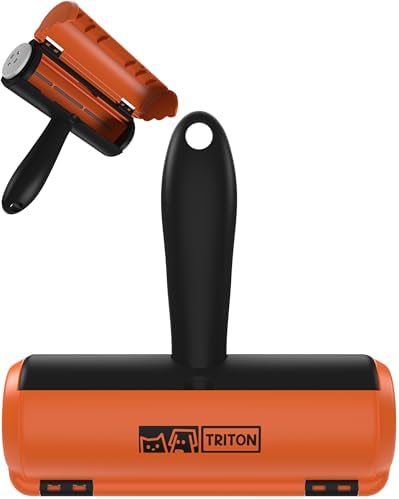 Triton Pet Hair Removal Tool w/Fur Trapping Compartment, Orange by Triton