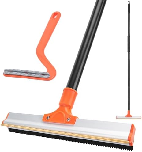 Carpet Rake for Pet Hair Removal, 57'' Long Handle Dog and Cat Hair Remover Tool to Fluff Rug, Stair Carpets and Couch Cleaning Rake by KeFanta