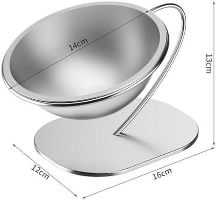 Cat Bowls, 15 Degree Inclined Cat Bowls, Detachable Stainless Steel Bracket (1pc) - Image 3