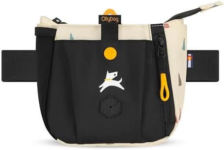 OllyDog Backcountry Day Bag | Dog Training Treat Pouch | Eco-Friendly Recycled Fabric Fanny Pack with Zipper Closure, Built-in Poop Bag Dispenser & Adjustable Waist Belt (Terrazzo) - Image 3