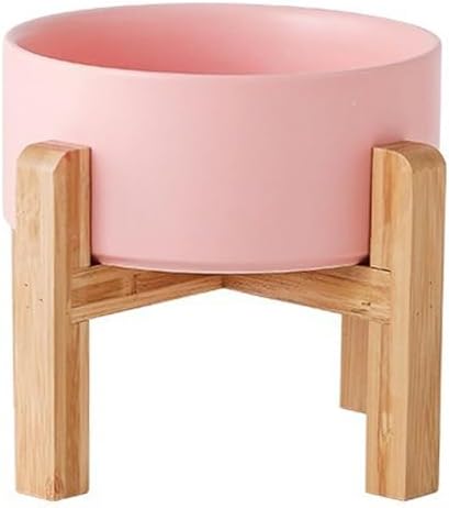 Petygooing PinkElevated/Raised Ceramic Dog Bowl for Small Breeds, Dog Food Water Dish with Stand,Pet Feeding Bowl with Anti Slip Rubber for Cats and Small Dogs Puppy 13.5 OZ (5.1In / 1.7 Cups) by PetygooingforYOURLOVEDPET
