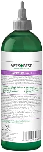Vet's Best Dog Ear Relief Wash, No-Alcohol, Wax Control, No-Sting, 16 oz - Image 3