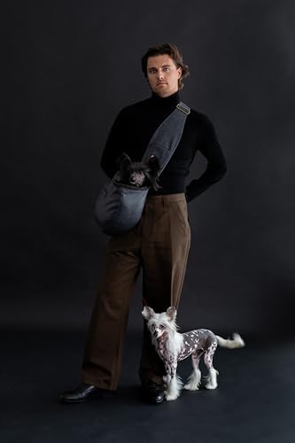 Noah & Paw Dog Sling Carrier for Small Dogs 5-18lb, Dog Sling for Small Dogs and Cats, Dog Carrier with Adjustable Padded Strap, Vegan Leather Lined with Fur, 3X Safety Features, Machine Washable - Image 3