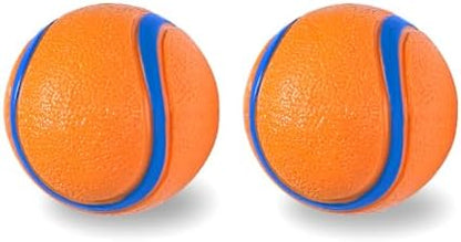 Dog Toy Ball,Rubber Sound-Producing Toy Ball, with a Groove Design That is Resistant to Bites, Has a High Bounce, Dog Training Interactive Pet Toy, Relieving Pet Anxiety（Large Size） by FCCUM