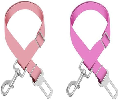 Adjustable pet cat and Dog car seat Belt The Lanyard is Flexible and Adjustable from 20 to 33 inches(Pink + Purple) by Unknown