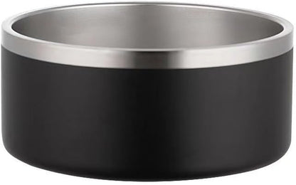 64oz Stainless Steel Dog Bowl with Non-Slip Base - Extra Large, Heavy Duty for Giant Breed Dogs, Dishwasher Safe Jumbo Food & Water Bowl (Black)