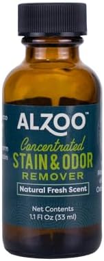ALZOO Concentrated Pet Stain & Odor Remover Refill, Makes Up to 96 Fl Oz Cleaning Solution, Enzyme & Probiotic Formula, Refill Bottles for Dogs & Cats, 1.1 Fl Oz by ALZOO