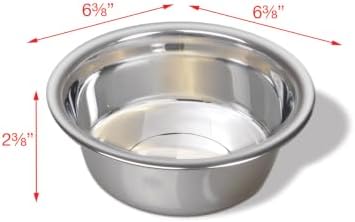 Van Ness Pets Medium Lightweight Stainless Steel Dog Bowl, 32 OZ Food And Water Dish, Natural - Image 3
