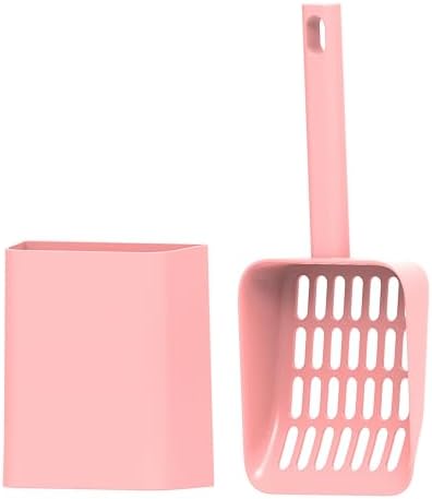 2 in 1 Cat Litter Scoop with Holder Stand Cat Stuff Cat Scooper for Litter Box Cat Accessories Cat Supplies Kitty Pink by Unknown