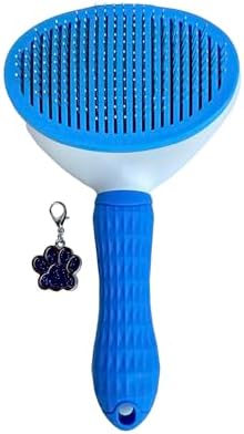 Self-Cleaning Pet Grooming Brush – Stainless Steel Slicker Brush for Dogs, Cats, Rabbits & Small Pets – Ideal for Shedding, Tangles, and Mats – Perfect for Short & Long Hair Breeds by (Blue) - Image 6