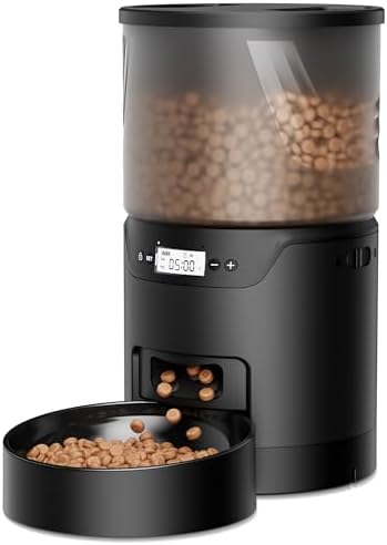 IMIPAW PET Automatic Cat Feeder: 3L Auto Food Dispenser with Timed Feeding| 6 Meal Programmable& 1-20 Portion Precise Control- Easy to Clean & Setup for Cat Indoor| Desiccant Bag Keep Food Fresh by IMIPAWPET