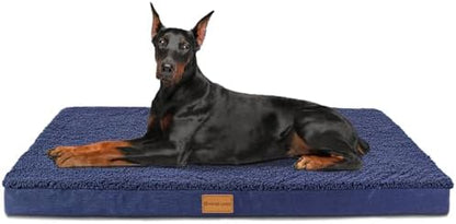 Patas Lague Orthopedic Large Dog Bed Pet Sofa Mat 56''X40'' Navy Blue by PatasLague
