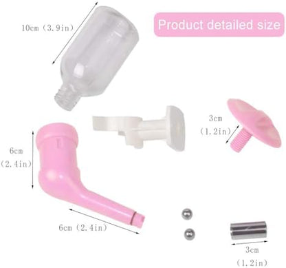 Andiker Dog Water Bottle for Crate, No-drip 350ml Dog Water Dispenser Adjustable and Detachable Installed on the Kennel Cage Water Bottle for Dogs and Puppy Drinking Water (Pink) - Image 2