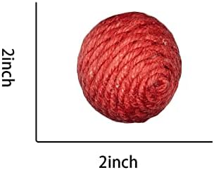 6Pcs Cat Sisal Balls Toy Set - Sisal Rattle Balls with Woven Wool for Indoor Cats (Random Color) - Image 2