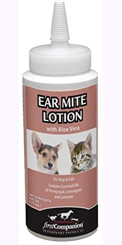 Coopers Best Ear Mite Medicine Lotion Aloe Dog Cat Rabbit 6oz All Natural Insecticide Free by Coopers+Best