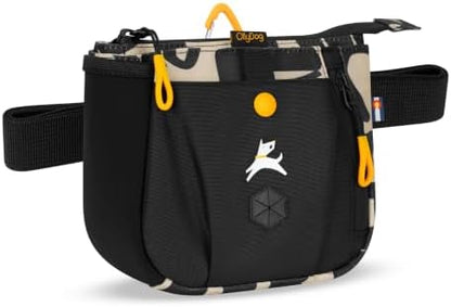 OllyDog Backcountry Day Bag | Dog Training Treat Pouch | Eco-Friendly Recycled Fabric Fanny Pack with Zipper Closure, Built-in Poop Bag Dispenser & Adjustable Waist Belt (Ciao) by OllyDog