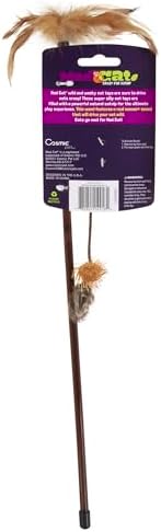 Mad Cat Safari Squeak Interactive Teaser Wand Cat Toy with Catnip, 1 Pack - Image 2
